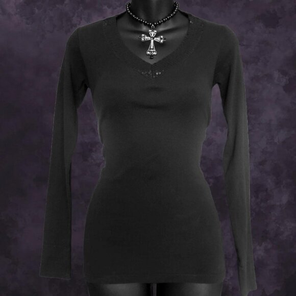 Y2K Anxiety Sequin Long Sleeve - Picture 2 of 5